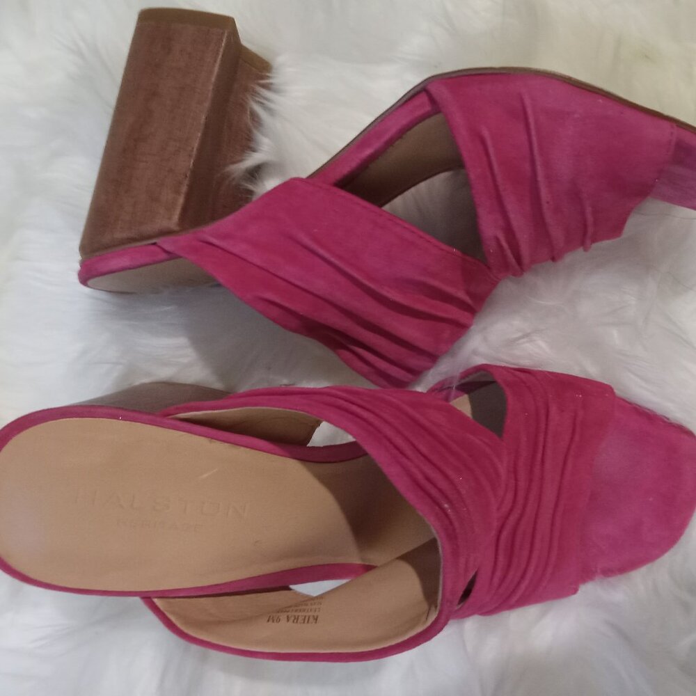Halston Heritage Hot Pink High Heel Sandal